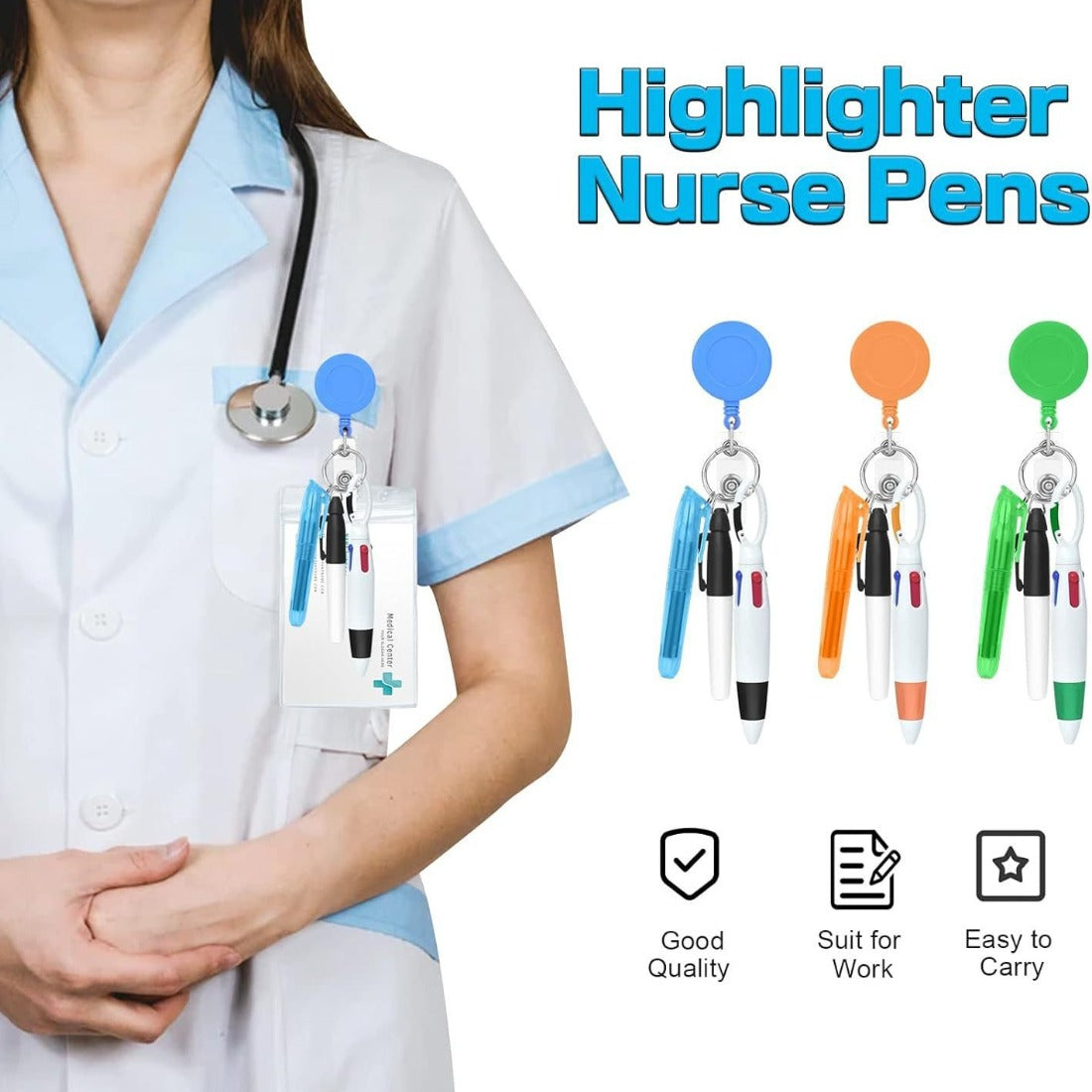 Wholesale Pen Set Medical Care Retractable Scroll Keychain